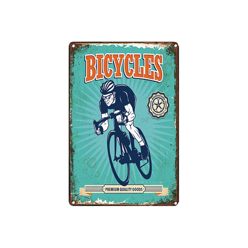 21 Metal Poster Cupcake Hot Dog Retro Plaque Bicycle Metal Tin Signs Food Poster Wine Menu For Bar Kicken Home Wall Decor - Цвет: 21