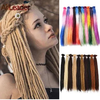 

Alileader Soft Crochet Hair Braids Colorful Dreadlocks Hair Extensions High Temperature Synthetic Braiding Hair