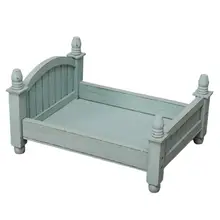 Реквизит для фотосъемки новорожденных Маленькая деревянная кровать дизайн четыре цвета дополнительно детская кровать складной и переносной лежак