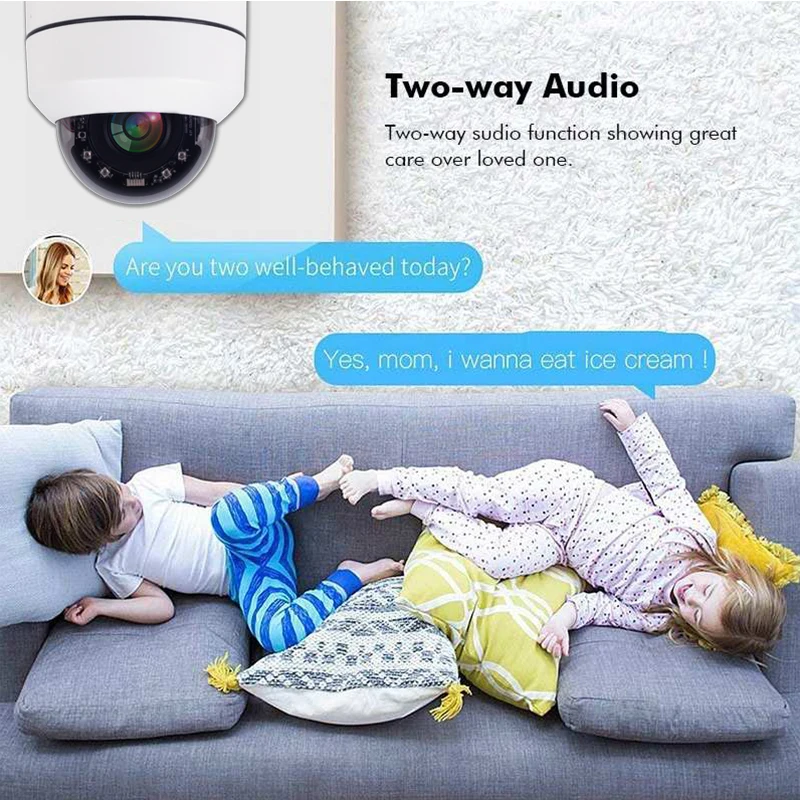 Baratos PTZ Mini inalámbrica Wifi Domo IP Cámara al aire libre H.265 1080P 2MP PTZ 4X Zoom óptico Wifi al aire libre cámara de seguridad la visión nocturna