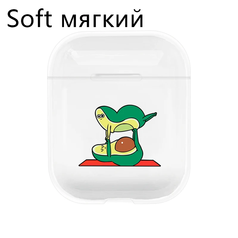 I200406 soft Мягкий чехол для Apple airpods, чехол, лето, фрукты, авокадо, беспроводной, Bluetooth, чехол для наушников Airpods, защитный чехол для наушников - Цвет: I200406 soft