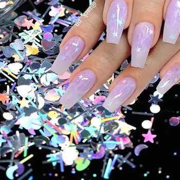 

Nail Powder Holographics Colorful Irregular Nail Sequins Butterfly Flake Mixed Color Nail Art DIY Design Decorations