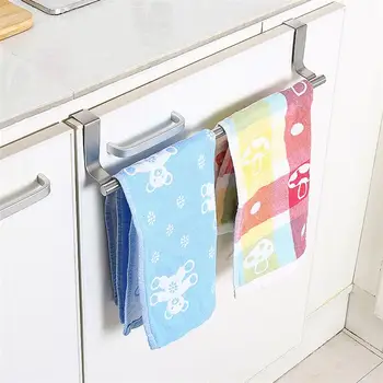 

2Pcs 23CM Stainless Steel Towel Racks Creative Multifunctional Towel Stands Organizer Storage Holder for Bathroom Kitchen