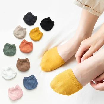 

Half Socks Female Forefoot Socks Cotton Boat Socks Shallow Mouth Thin Invisible Non-slip High Heels Slippers Half Palm Socks