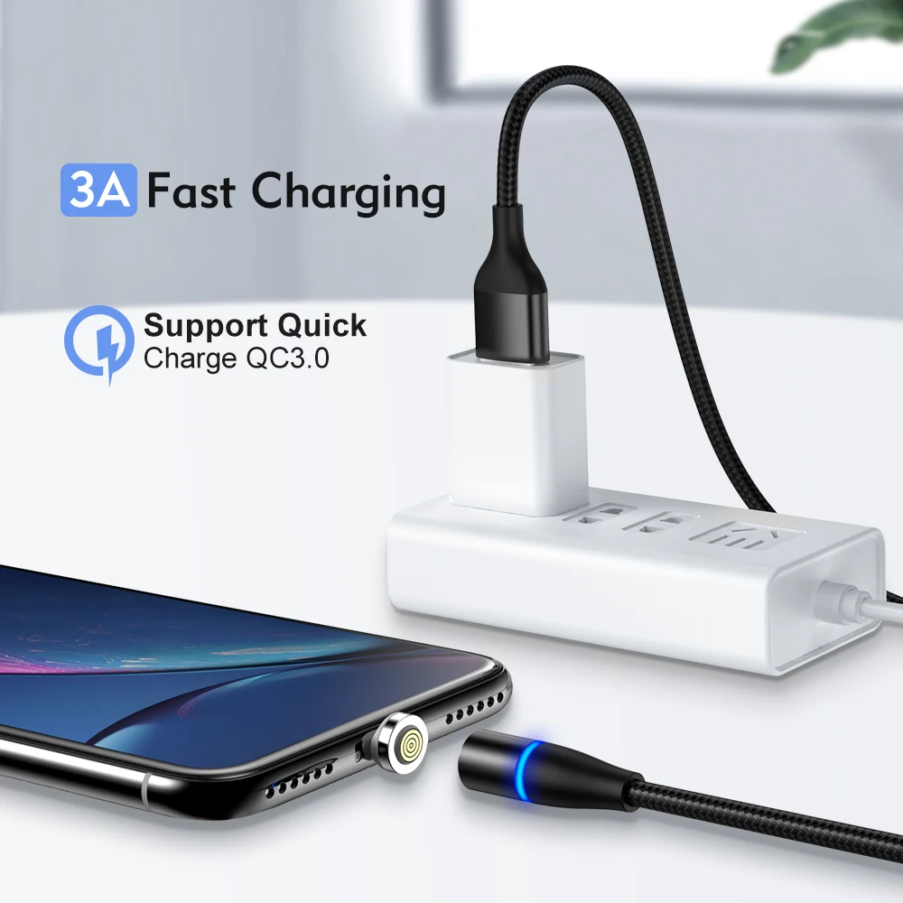 Магнитный зарядный Магнит USB C Micro кабель Быстрая Зарядка Кабели магнит зарядное