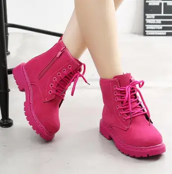 

Autumn Winter Children Boots Girls Boys Leather Rubber Ankle Martin Boots Fashion Baby Sport shoes For Kids Short Boots 27-37