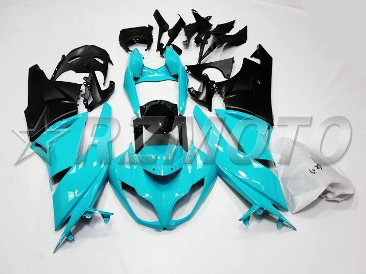 Литья под давлением ABS обтекатель комплект подходит для Kawasaki ZX6R 2009 2010 2011 2012 Обтекатели ZX-6R 09, 10, 11, 12, ниндзя 636 цвет небесно-синий