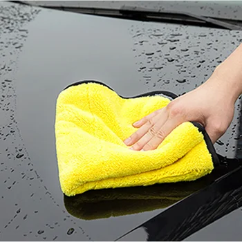 

1pc/2pcs Absorbent Microfiber Towel Car Cleaning Drying Cloth Car Care Cloth Detailing Car Polishing Wash Plush Towel For Toyota