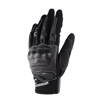 

Summer Riding Anti-fall Scooter Glove Full Finger Motocross Guante Motorcycle PU Leather Gloves Breathable SOMAN CG668
