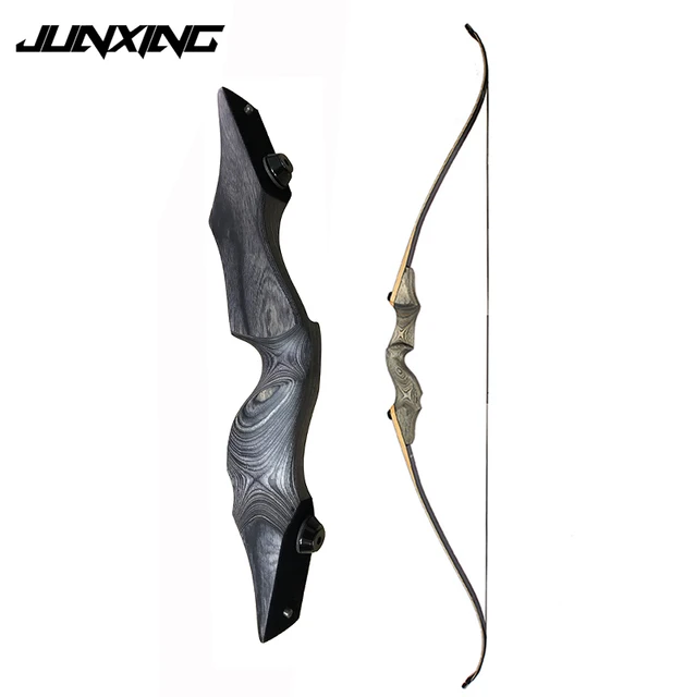 US $91.17 inches Recurve Black Wooden Riser Left Right Hand User Archery Hunting