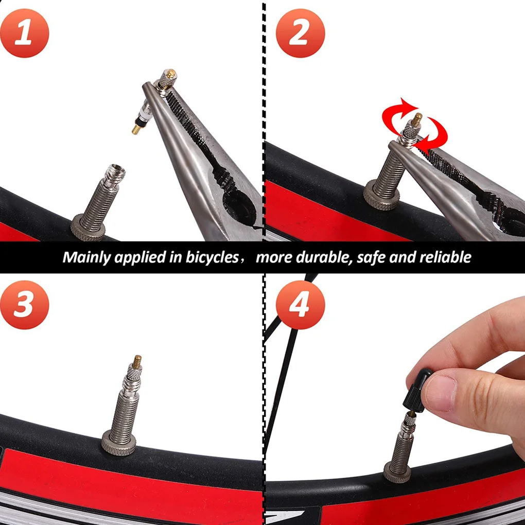 Kit Sostituzione Valvole Bici - 15 Pezzi, Per Presta E Schrader, Con Adattatore - Foto 3