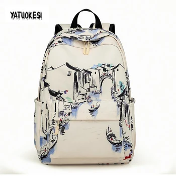 

Fashion Landscape Printing Women Backpack Youth Shoulder Bag Laptop Backpack Schoolbags For Teenager Girls Boys Mochilas Mujer