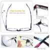 Henotin Comfortable Progressive Multifocal Reading Glasses Men's and Women's Spring Hinged Plastic Frame Eyeglasses 6