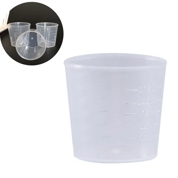 

100pcs 30ml Plastic Graduated Cups Measuring Scale Cups Transparent Lab Liquid Container for Mixing Paint Stain Epoxy Resin