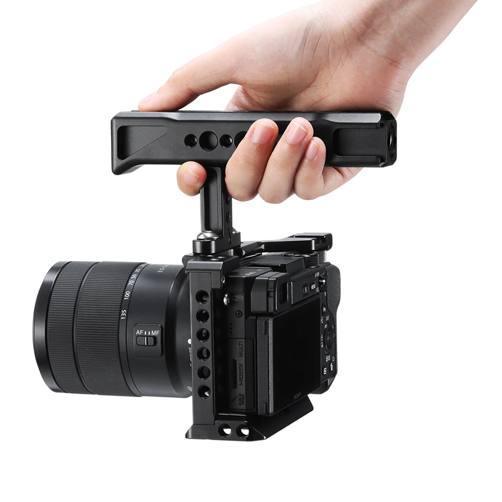 UURig R018 камера с верхней ручкой Ручка с 3 холодным башмаком Arri отверстие для определения местоположения 1/4 винтовая установка для универсальной DSLR камеры