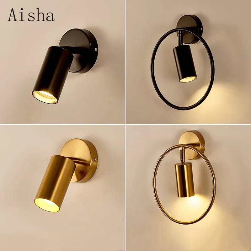 

Modern Golden Wall Lamp Interior Decoration Wall Sconce Aisle Bedroom Room Study Wall Mirror Living Room Lighting Fixtures