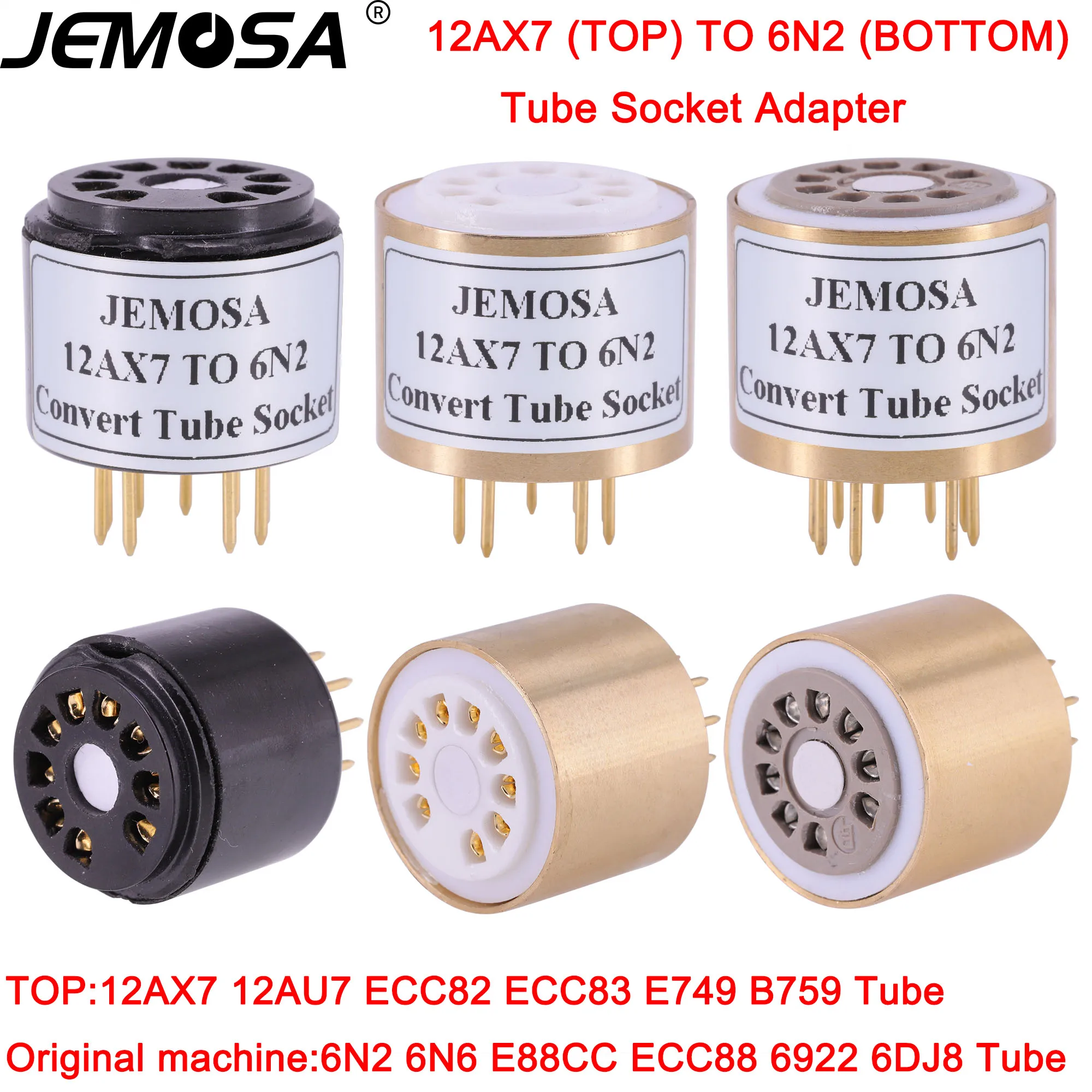 1 шт. 12AX7 12AU7 ECC82 ECC83 до 6N2 6N1 6N6 6922 ECC88 E88CC DIY Аудио Усилитель Вакуумный Трубчатый