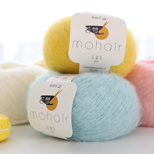 Acheter Fil de laine Mohair au Crochet, 25g/boule, fil de laine