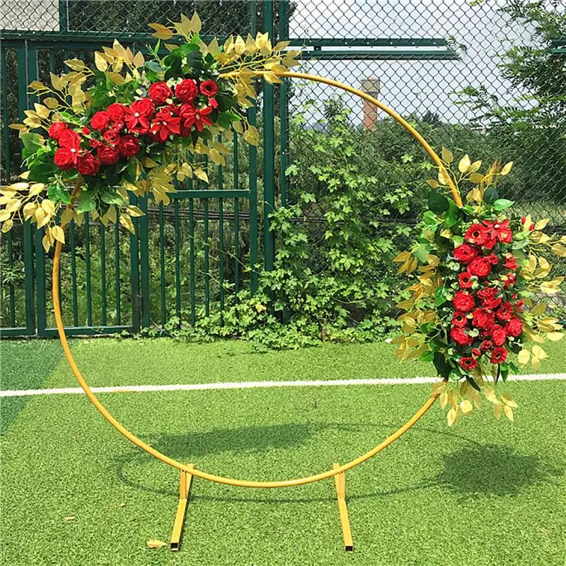 2M Circle Wedding Arch Stage Background Decoration Props Wrought Iron Ring For Party Outdoor Photography | Дом и сад