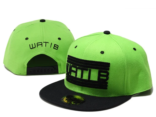 Новинка,, недорогие кепки WATIB snapback, черные, красные, белые, вати B, хип-хоп, мужские и женские дизайнерские бейсболки - Цвет: Светло-зеленый