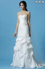 

blondas Promotion free Shipping Fashion Bridal Brides Long Plus Size Sweetheart Elegant Fish Tail Trim Bespoke Wedding Dresses