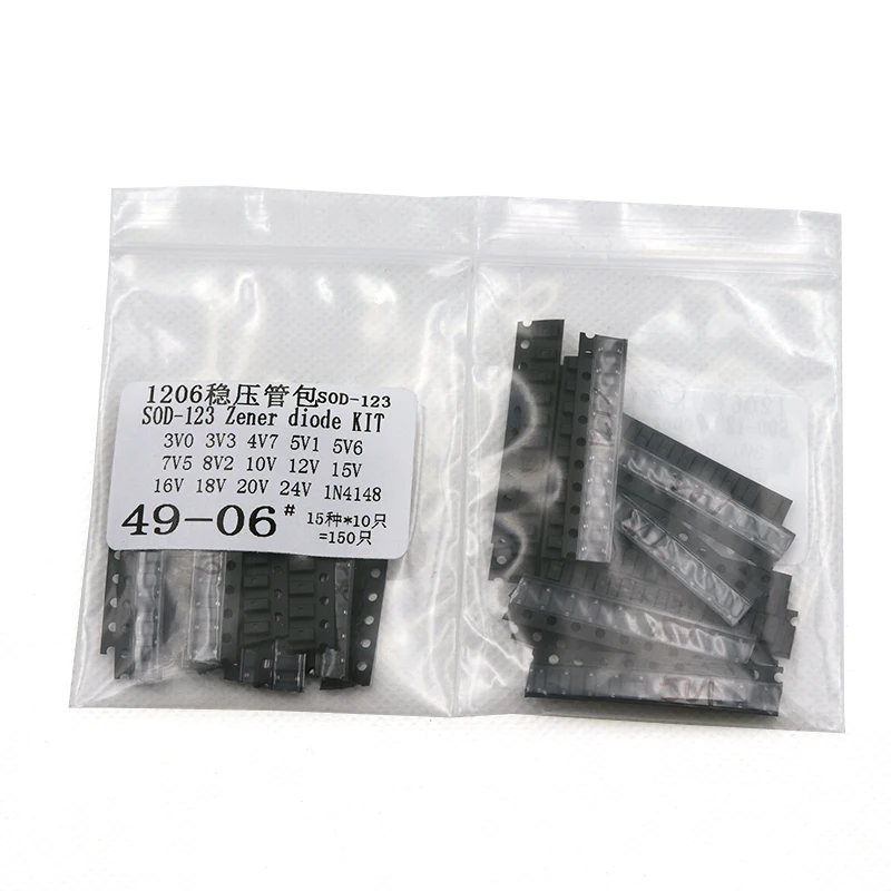SOD-123 1206 0 5 Вт Диод Зенера SMD посылка 15 значений * 10 шт. = 150 в комплекте | Электронные