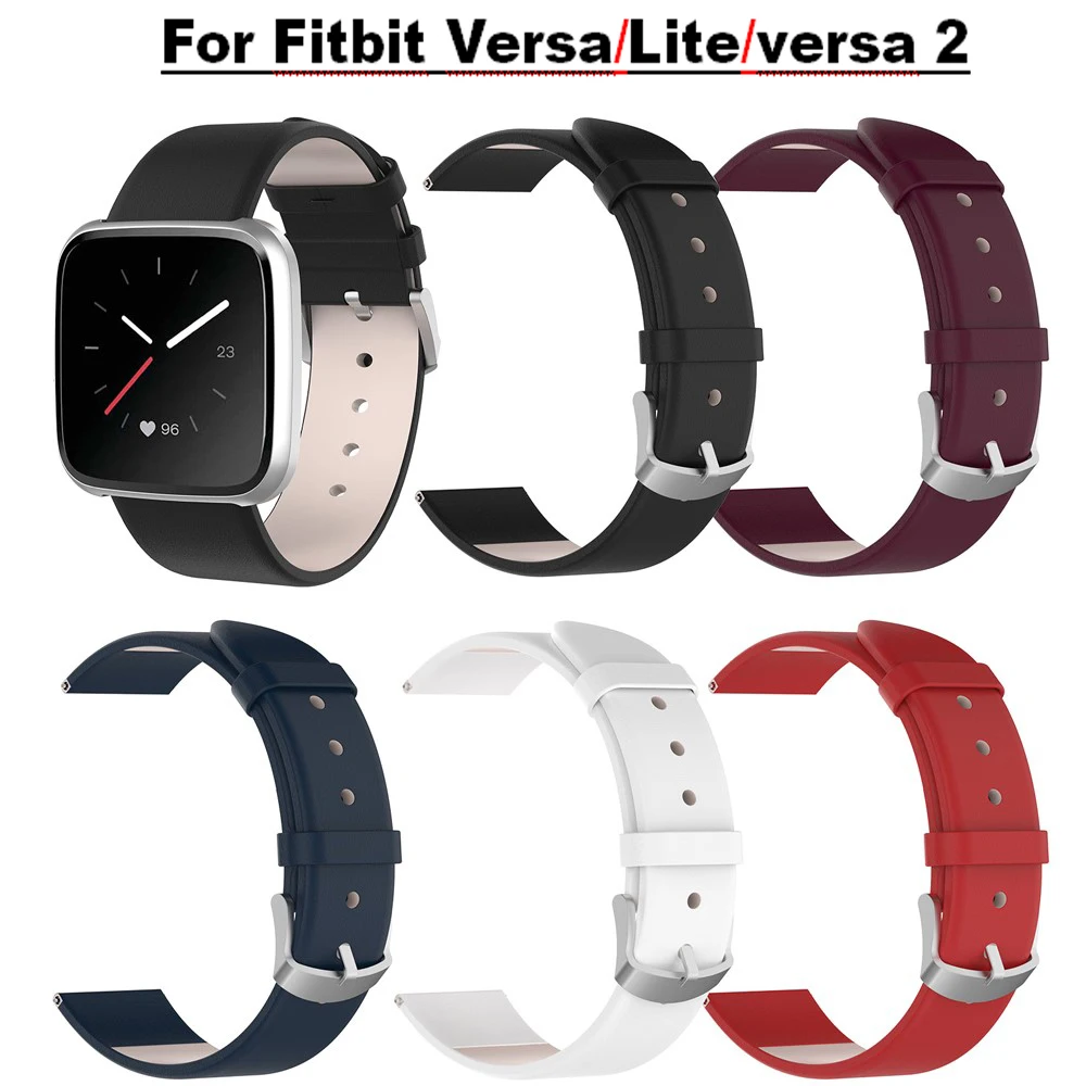 Кожаный ремешок для часов Fitbit Versa/Lite/versa 2 сменный наручных смарт браслета