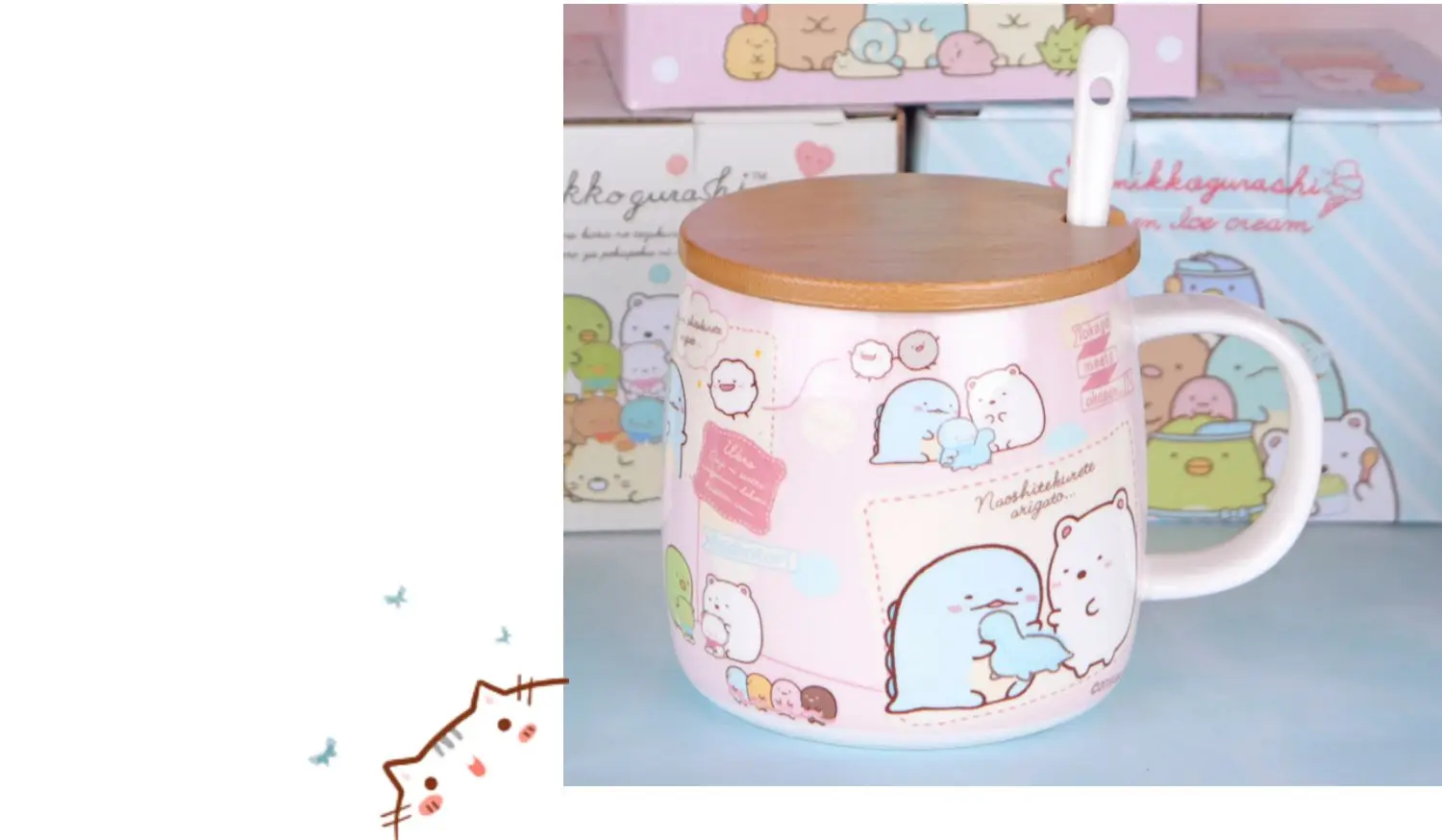 Anime Cartoon Sumikko Gurashi Corner Bio Cartoon Cute Ceramic Mug Drinking Milk Coffee Tea Water Cups Home Office Breakfast Cup