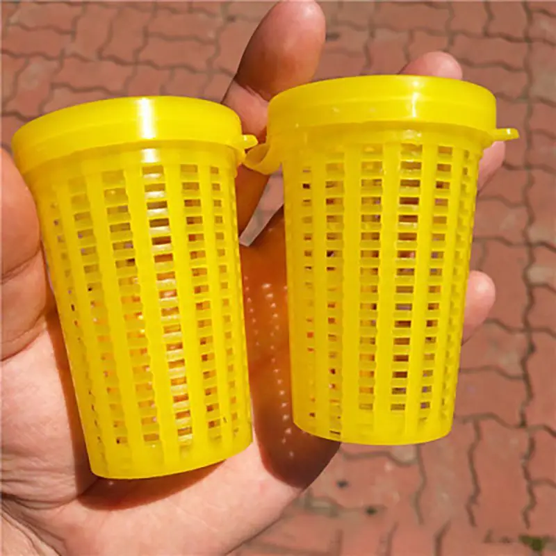 

Fishing Net Shrimp Cage Fishing Net Bait Cage Accessories Crab Cage Bait Plastic Cage Feeder Yellow Fish Cage