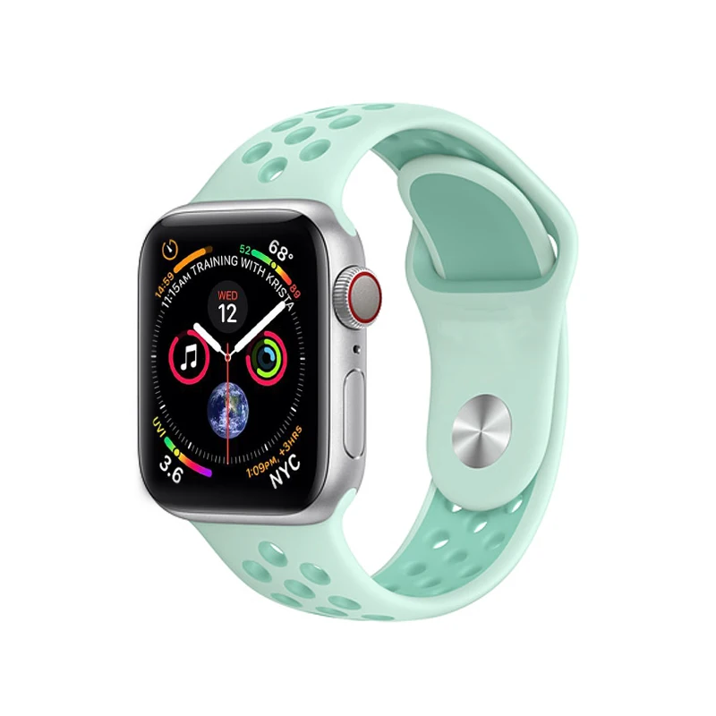 Силиконовый ремешок для apple watch 42 мм 38 мм correa iwatch 5 4 3 44 мм 40 мм спортивный браслет pulseira apple watch 5 4 аксессуары