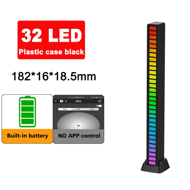 LED Light RGB Sound Control Lights App Control Music Rhythm Pickup LAMP Colorful Strip Light For DJ Disco Car Christmas Decorate Night Lights Night Lights