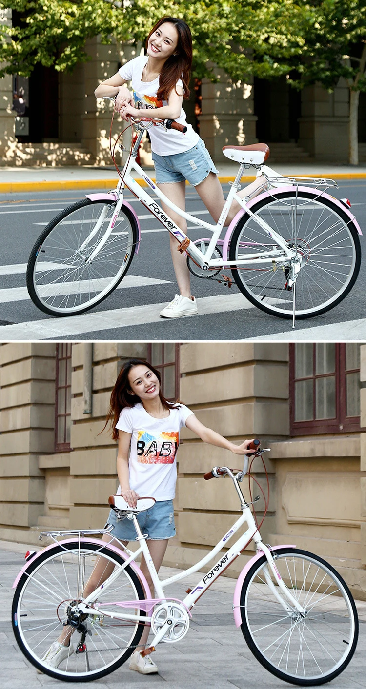 Make 26in Inch женский велосипед Дорожные ные велосипеды Ретро велосипед Дамский велосипед Bicicleta алюминиевый двойной дисковый тормоз Bisiklet Bicicleta Girl