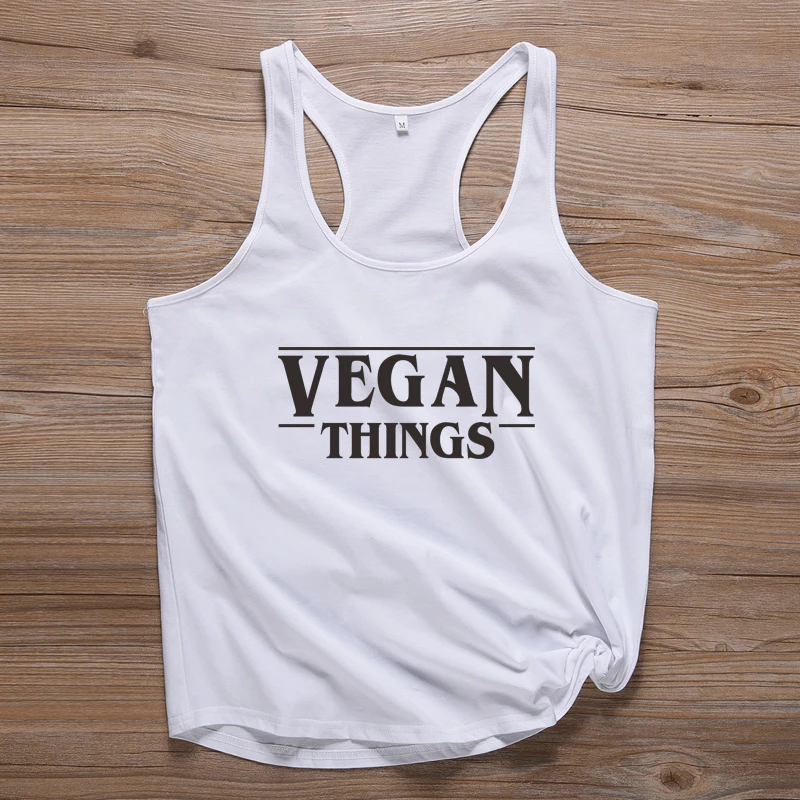 Vegan Things, женские майки с надписью, феминистская футболка, рубашки для девушек, повседневные винтажные майки с буквами, Vegan, футболка Grunge Tumblr, топы - Цвет: White