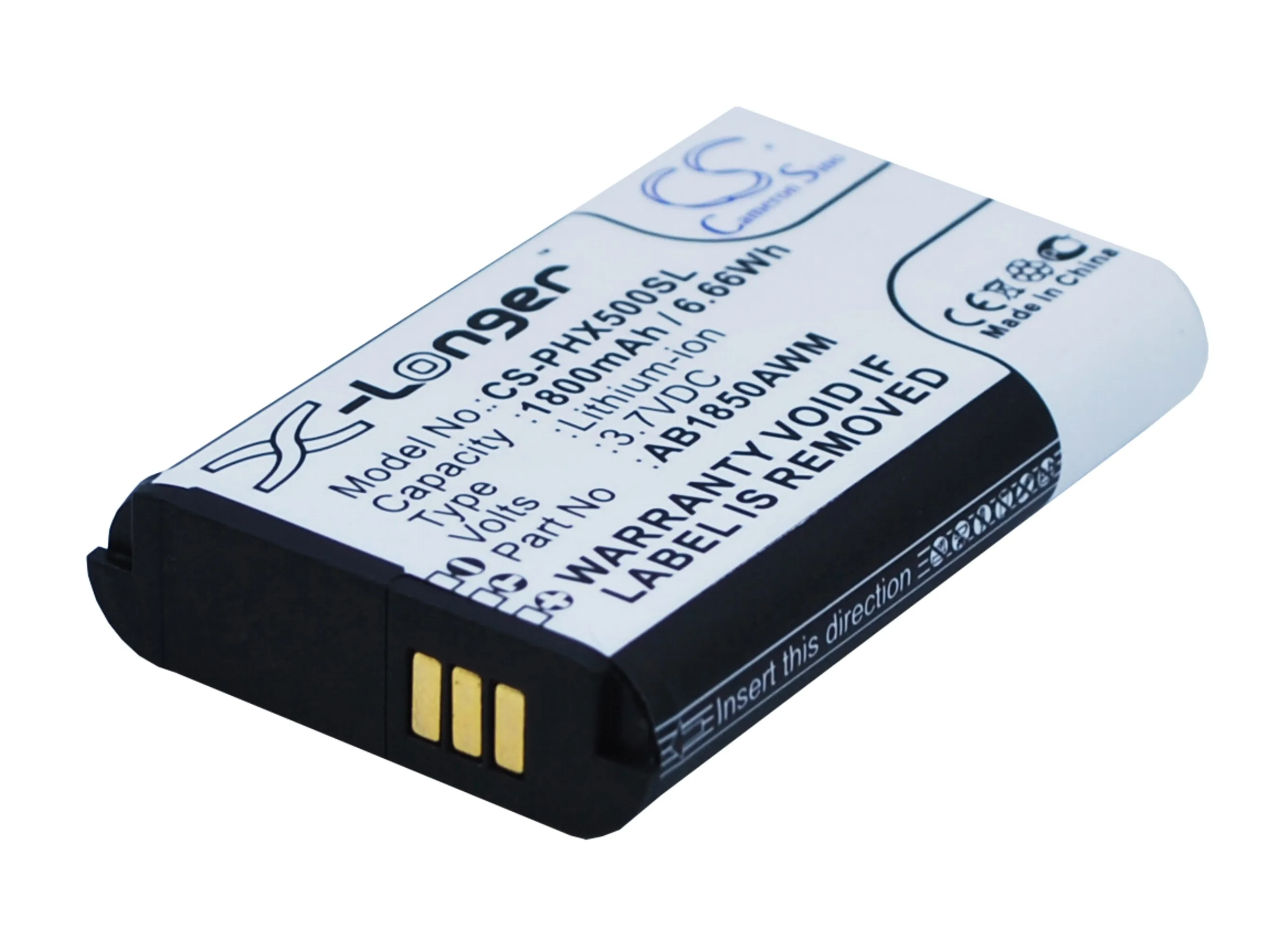 

Cameron Sino AB1850AWM battery for AB1720AWM, AB1790AWM, Xenium 9@9K, Xenium 9A9K, Xenium X500