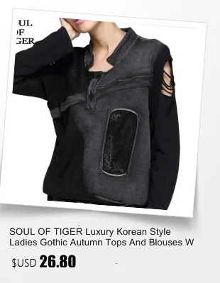 SOUL OF TIGER новая корейская мода уличная женская рубашка с принтом женские винтажные Блузки повседневные джинсовые топы негабаритная длинная одежда