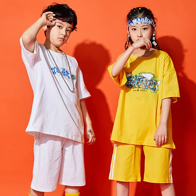 Детская Одежда для танцев в стиле хип хоп одежда выступлений на рост 110 180 см