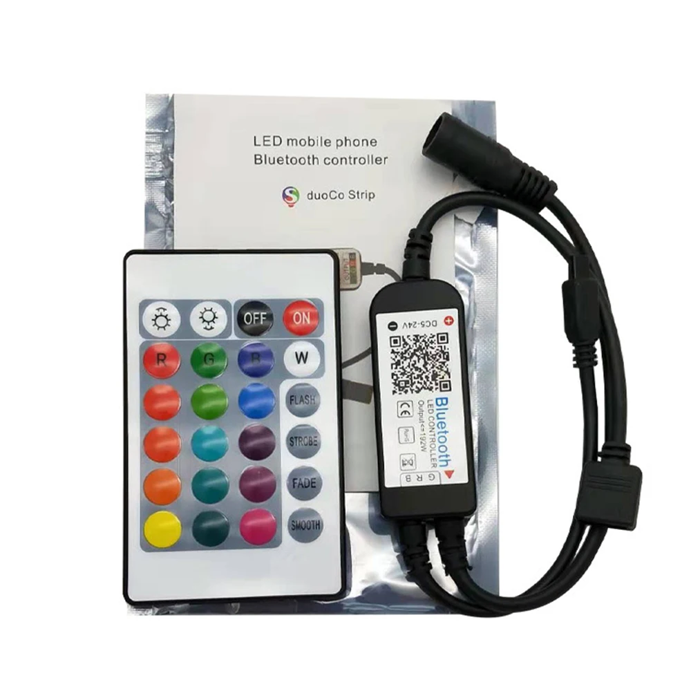 24 клавиши blutooth-контроллер управления светодиодными rgb-лентами DC5V 12V 24V ИК Удаленный rgb-контроллер для SMD 5050 2835 светодиодные ленты