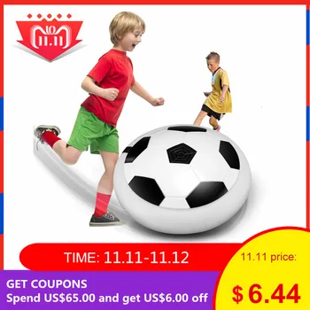 

Hot Ball LED Light Flashing Arrival Air Power Soccer Ball Disc Indoor Football Toy Multi-surface Gliding Toys