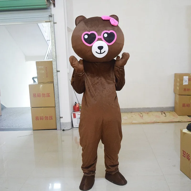 Вид медведя талисман черный дутый и Кани Кролик талисман костюм косплей запас костюм медведя