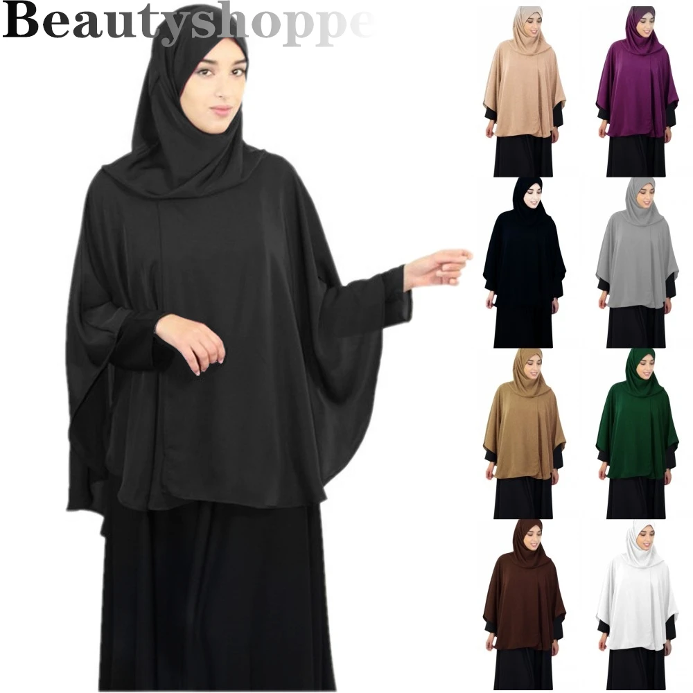 Chal largo de cobertura completa para mujeres musulmanas, chal de oración, bufanda larga, Hijab Khimar islámico, ropa superior, Jilbab, Ramadán árabe, Oriente Medio