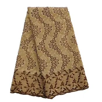 

Latest Nigeria Laces 2019 French Lace Fabric For Wedding Dress African Fashion Lace Embroidery Fabric with High Quality Lace
