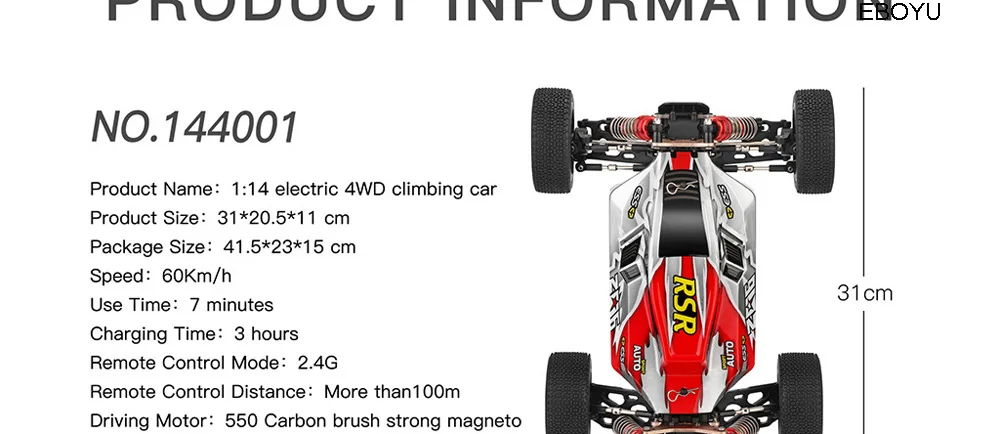 Wltoys XK 144001 RC автомобиль 2,4 ГГц 1:14 4WD 60 км/ч высокоскоростное радиоуправляемое багги гоночный внедорожный Дрифт автомобиль RTR