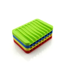 Новые силиконовые гибкие мыльницы для ванной кронштейн для хранения сушка на подносе креативные инструменты для ванной комнаты Прямая 14 цветов