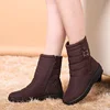 Women Boots 2022 New Winter Snow Boots Female Warm Fur Ankle Boots For Women Shoes Wedge Heel Winter Boots Zipper Botas Mujer ► Photo 3/6