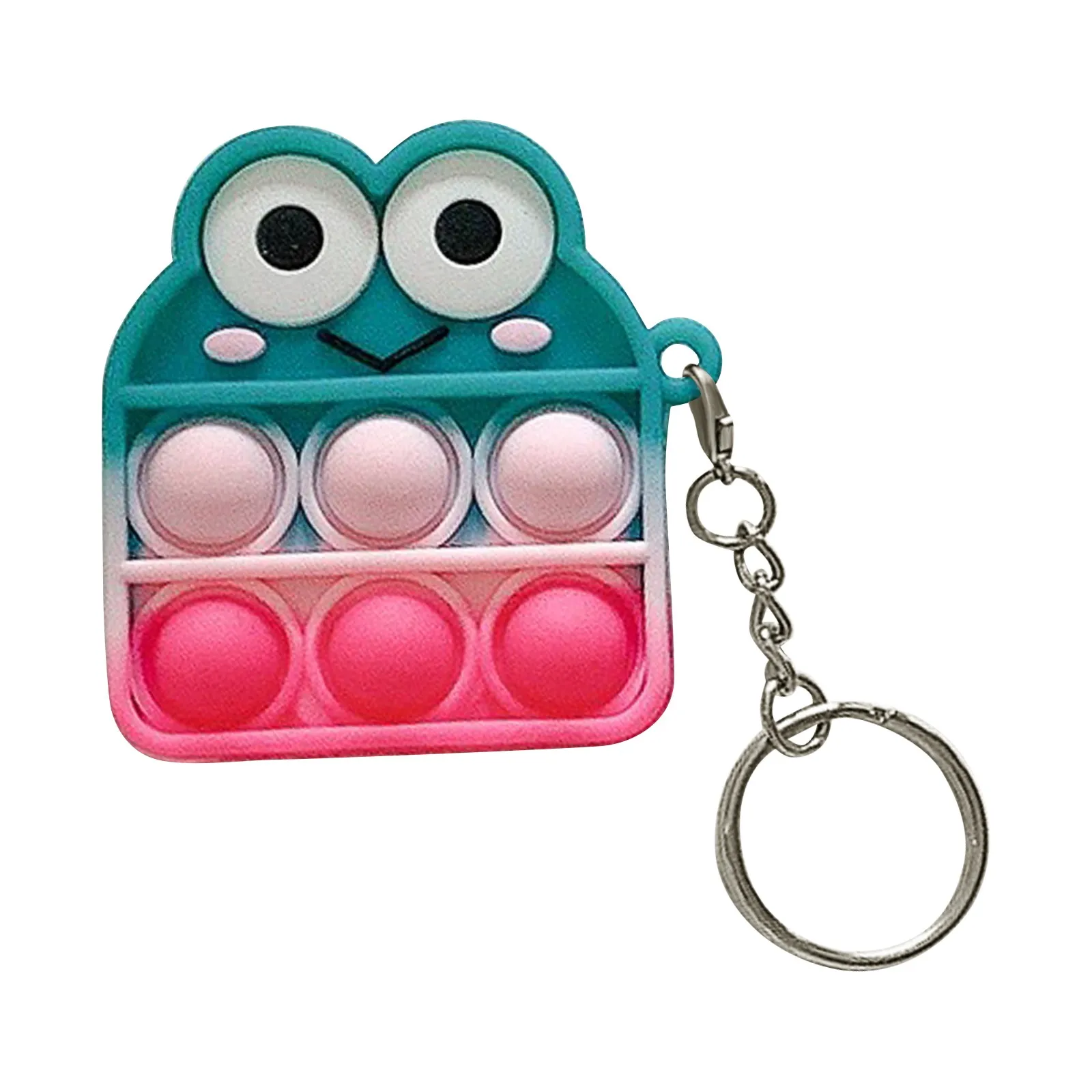 New push pops its mini keychain dinosaur simple dimple fidget toy for autism adhd anxiety anti stress relief edc sensory bubble atomic nee dohs Squeeze Toys