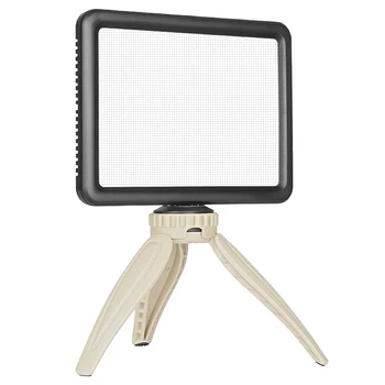 

QINGZHUANGSHIDAI 128B Slim LED Light Panel with Rmote Control Dimmable LED Photo Video Camera Light with Tripod Charger Battery