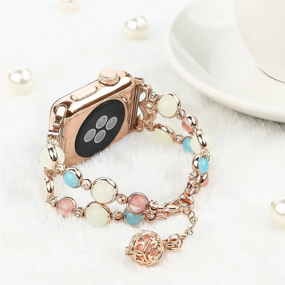 Ночник ремешок для наручных часов Apple watch серии 4 44 мм 40 мм браслет люминесценции ремешок для iwatch, версия 1, 2, 3 38 мм 42 мм Для женщин