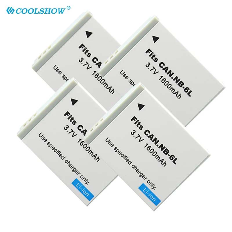Camera Battery Battery NB 6L NB6L NB-6L for Canon Power-shot IXUS 310 SX240 SX275 SX280 SX510 SX500 HS 95 D10 D20 D30 1600mAh