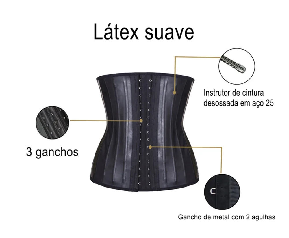 Waist Trainer Abdominal Corset Slimming Latex Underwear Belt Sheath Modeling Strap Weight Loss 25 Bone Steel Waist Cinch shapewear underwear