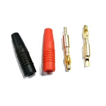 

20PCS Wire Soldered Type Gold-Plated Brass Male Banana Plug Connector 4MM Terminal block amplifier speaker amplifier audio plug